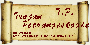 Trojan Petranjesković vizit kartica